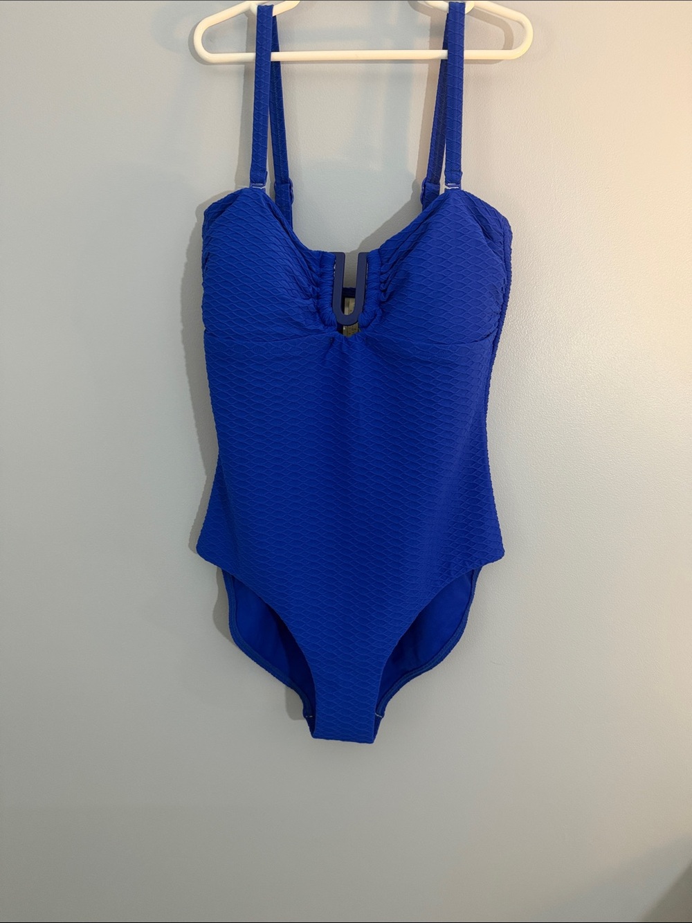 Sea Level Cobalt honeycomb One-Piece Swim Suit with U Bar Size 8 - Picture 4 of 10
